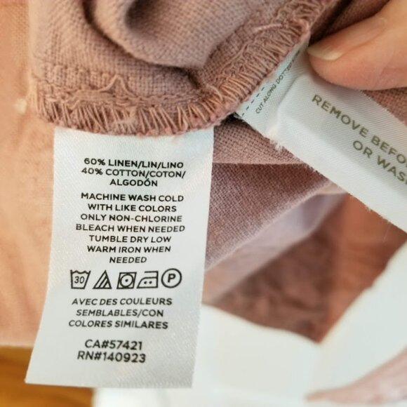 LOFT | Pink Linen Cargo Utility Chore Jacket, Size Medium - Picture 3 of 9